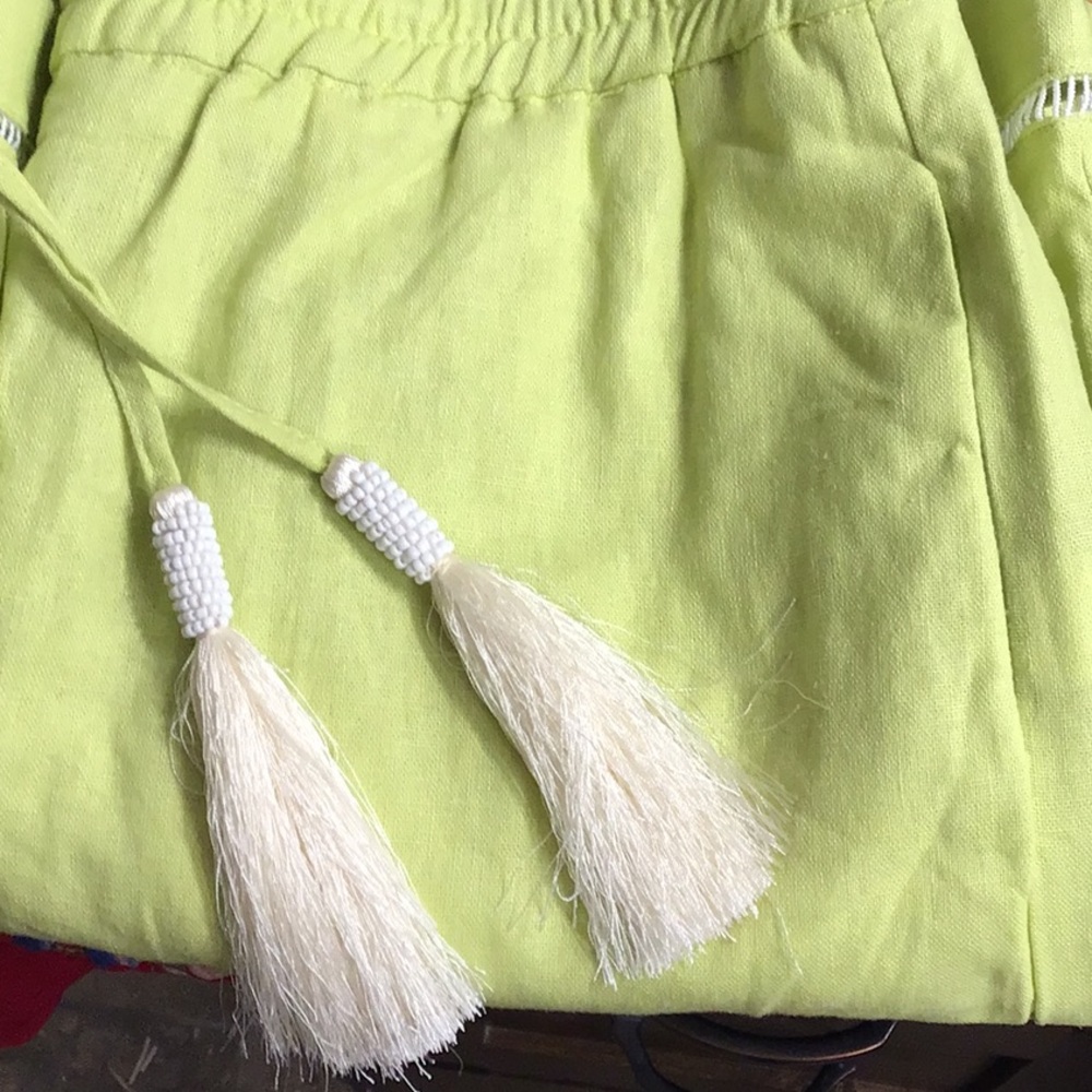 House of Harlow Green Linen Rayon Wide Leg Pants, S - Picture 11 of 11